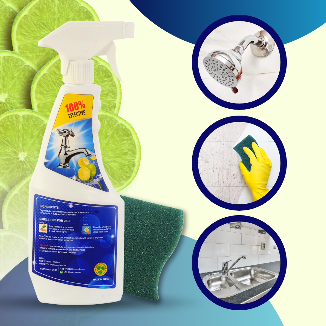 SPKL-350-1-S Sparkle Liquid Spray with Scrub for Faucets (350ML, Pack of 1 with 1 Scrub)