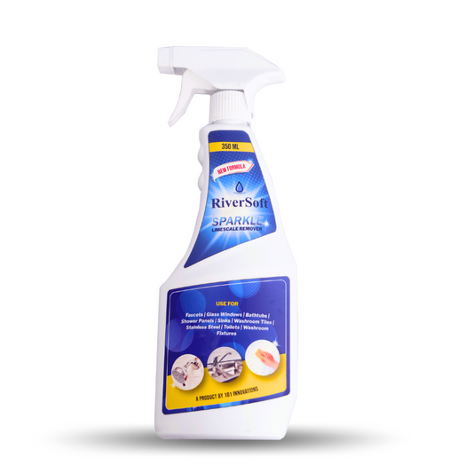 Sparkle Hardwater Scale Remover Liquid Spray for Faucets  | Glass widows | Tiles | Showers | Bathroom Fixtures (350ML)