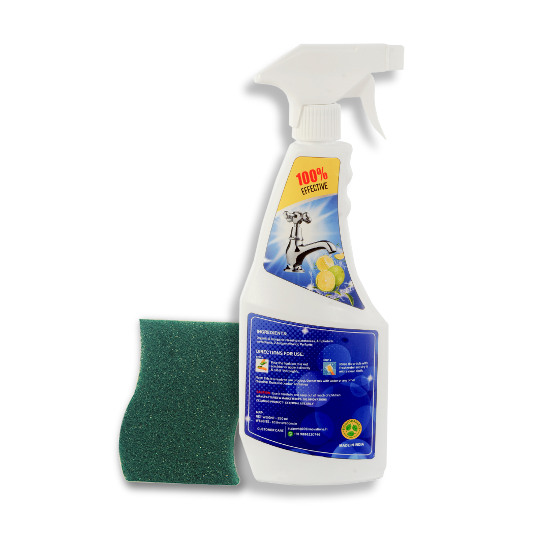 SPKL-350-1-S Sparkle Liquid Spray with Scrub for Faucets (350ML, Pack of 1 with 1 Scrub)
