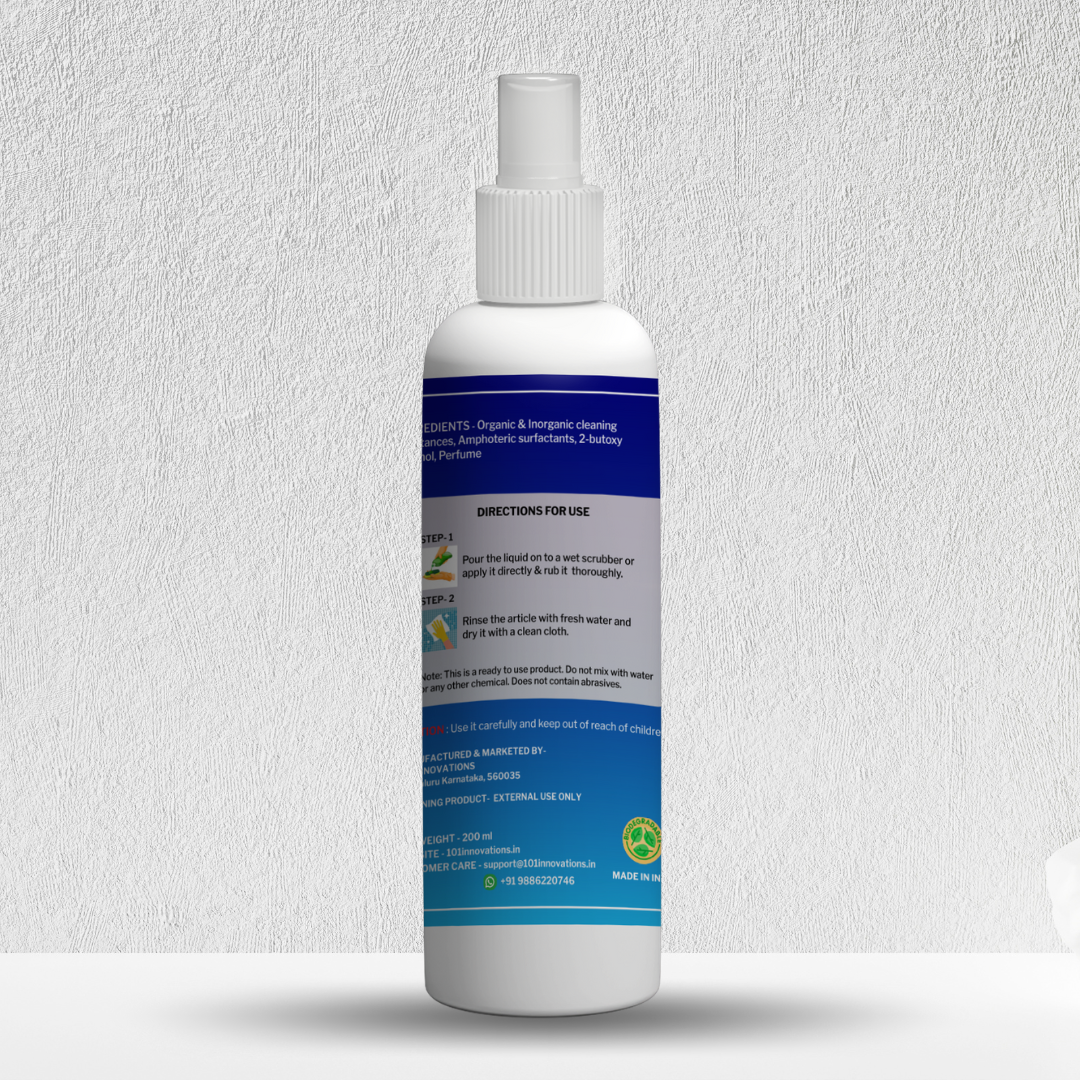 SPKL-W-200-1-S Sparkle Liquid Spray with Scrub for Faucets (200ML, Pack of 1 with 1 Scrub)