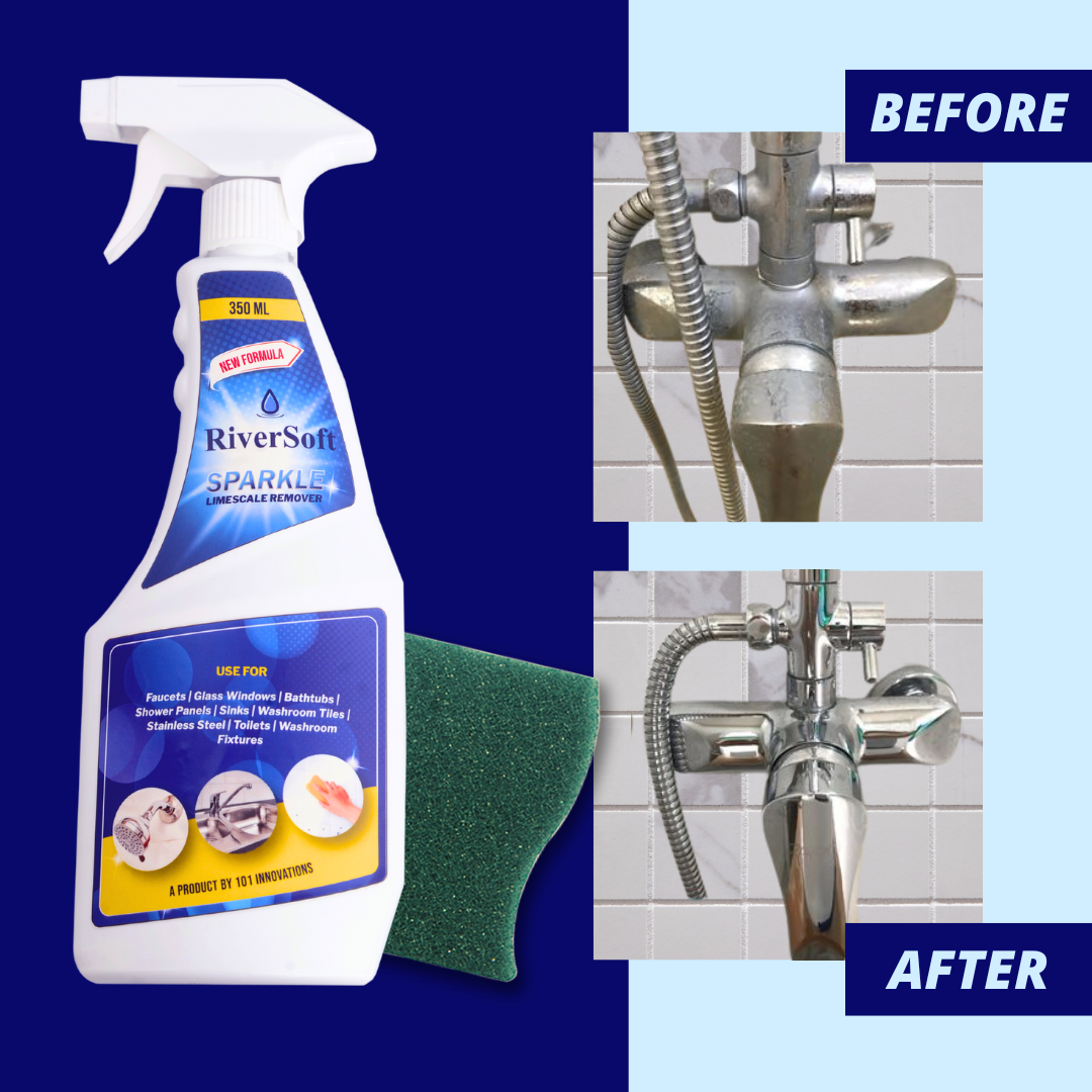 SPKL-350-1-S Sparkle Liquid Spray with Scrub for Faucets (350ML, Pack of 1 with 1 Scrub)