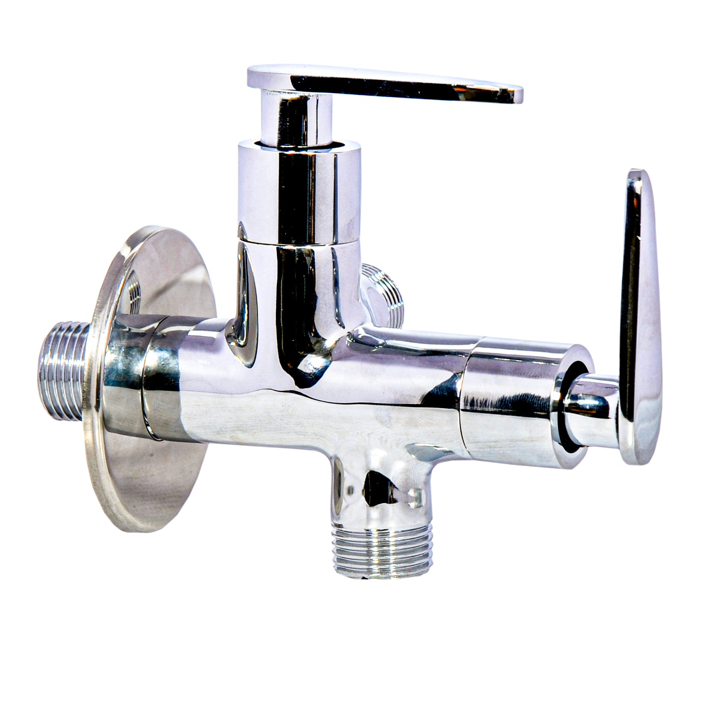 AC2-01 2 in 1 Angle Cock tap Valve for Bathroom Kitchen washbasin tap faucets with Wall Flange