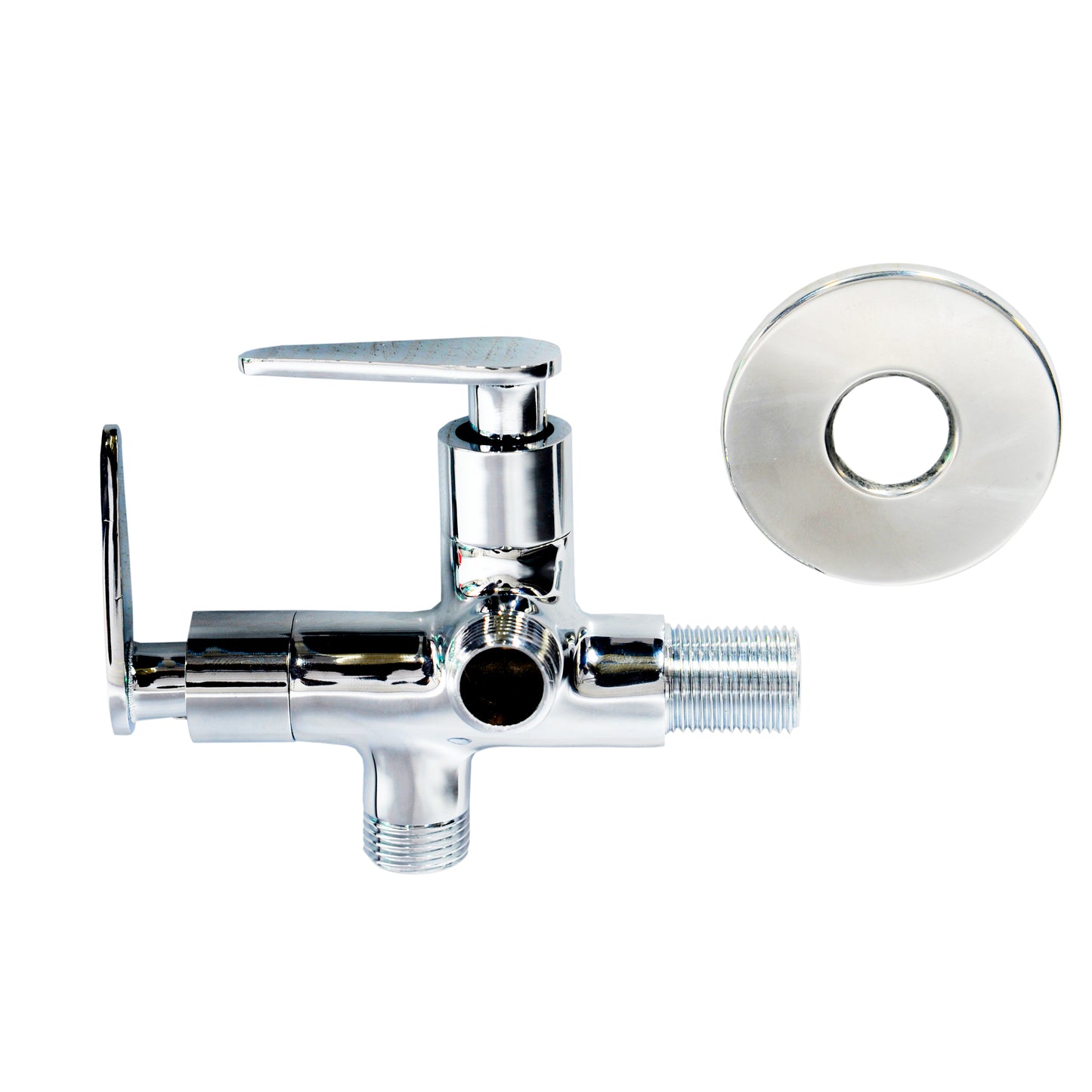 AC2-01 2 in 1 Angle Cock tap Valve for Bathroom Kitchen washbasin tap faucets with Wall Flange