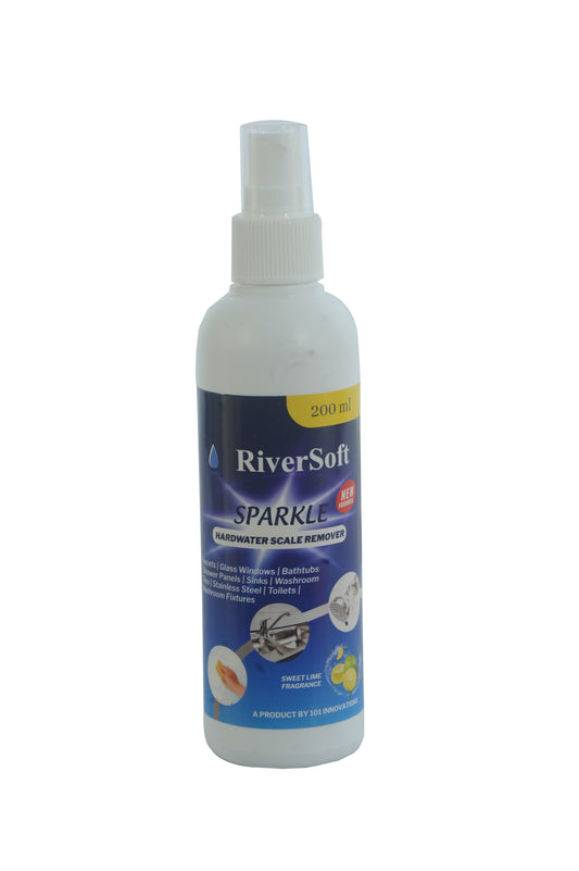 Sparkle Hardwater Scale Remover Liquid Spray for Faucets  | Glass widows | Tiles | Showers | Bathroom Fixtures (200ML)