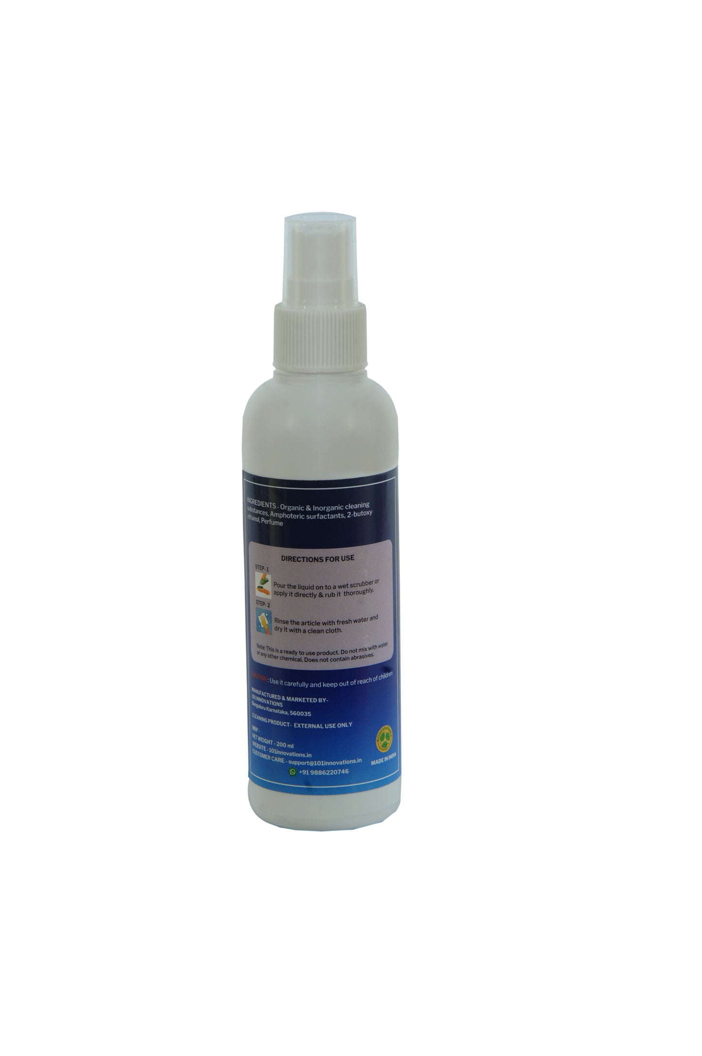 Sparkle Hardwater Scale Remover Liquid Spray for Faucets  | Glass widows | Tiles | Showers | Bathroom Fixtures (200ML)