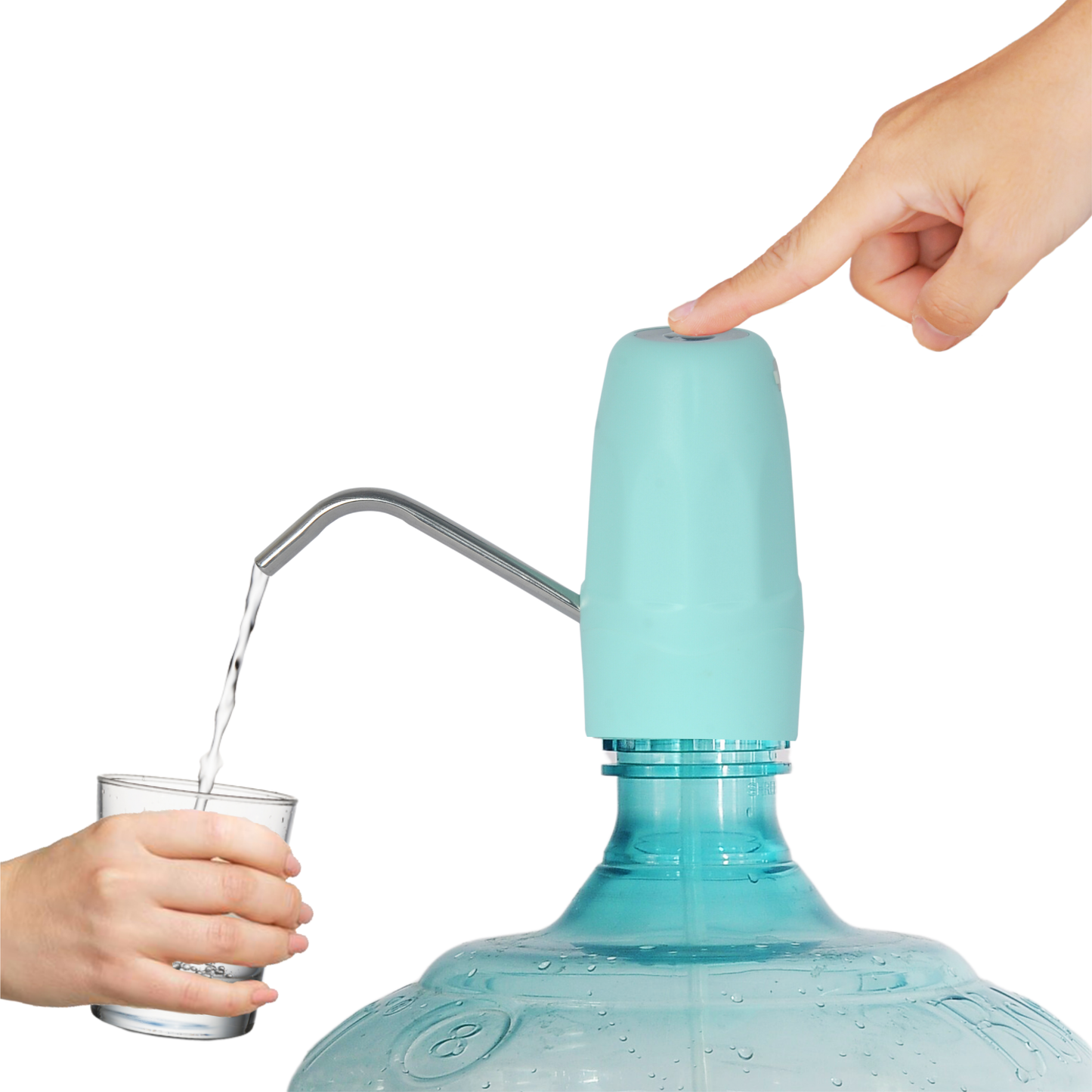 AWD-Pro-G-1 Automatic Water Dispenser Pump for 20 Litre Water Bottle Can with Portable USB Charging Cable | Green
