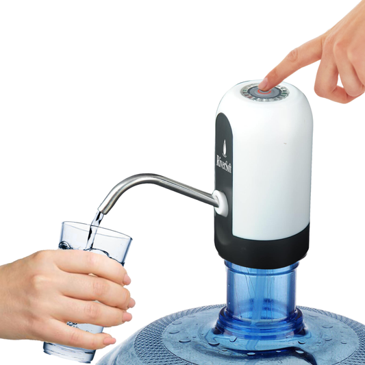 AWD-BW Automatic Water Dispenser Pump for 20 Litre Water Bottle Can with Portable C type Charging cable | white