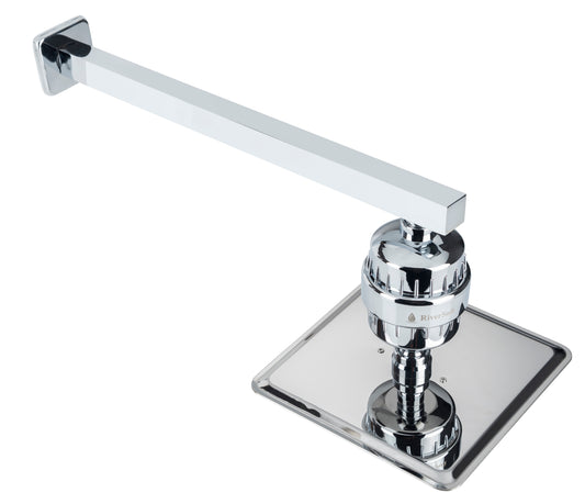 RS88-SF-15 Shower filter with 8 x 8 rain shower with shower arm 18 inch | Complete bath set