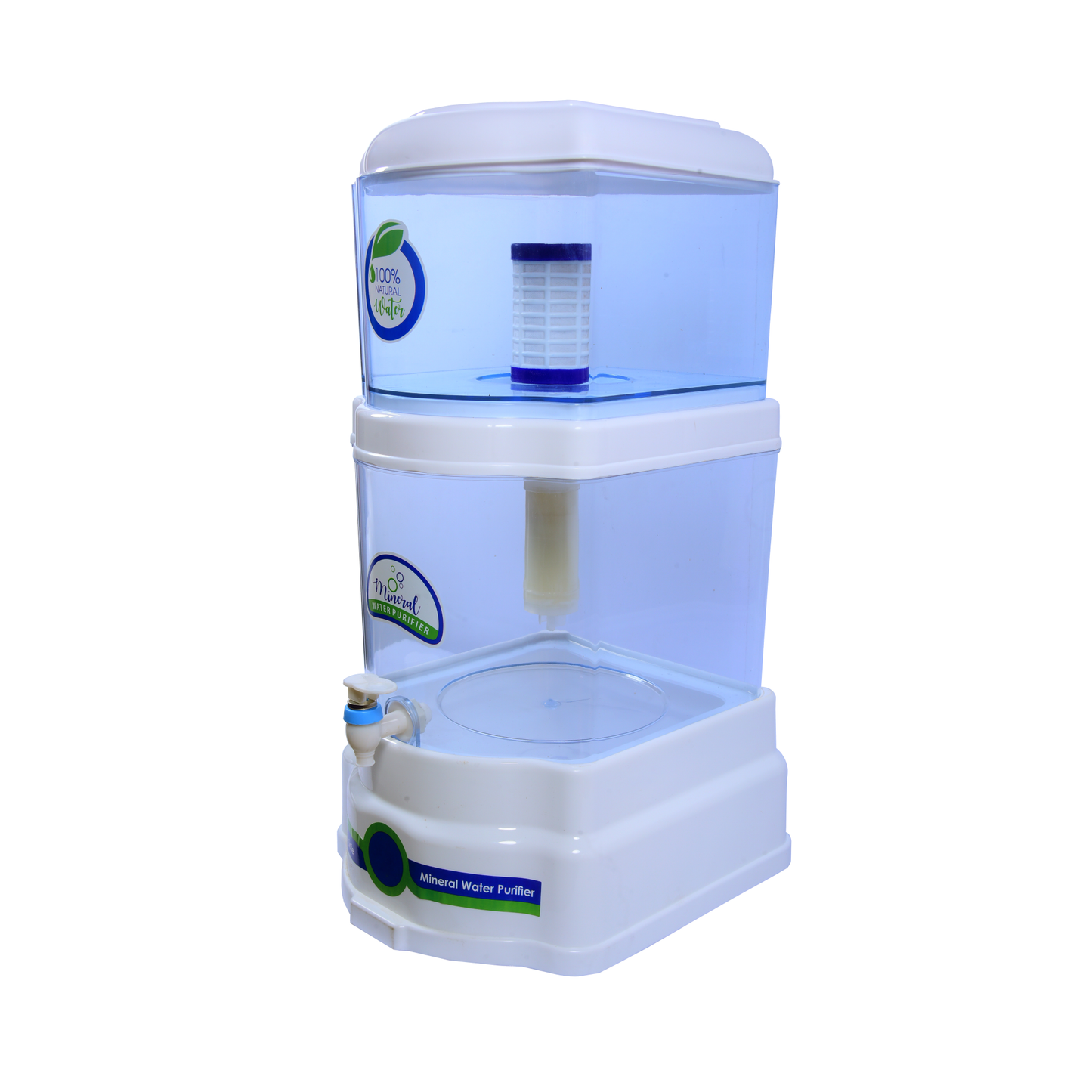 RiverSoft PS-SUF-20-1 PureStream Gravity Water Purifier | UF Technology Based | Non-Electric and Chemical Free | Counter Top (Transparent, 20L, ABS, Pack of 1)