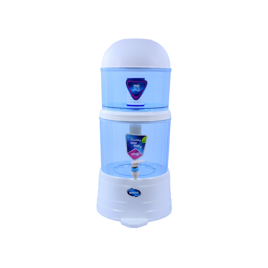RiverSoft PS-SUF-16 PureStream Gravity Water Purifier | UF Technology Based | Non-Electric and Chemical Free | Counter Top (Transparent, 16L, ABS, Pack of 1)