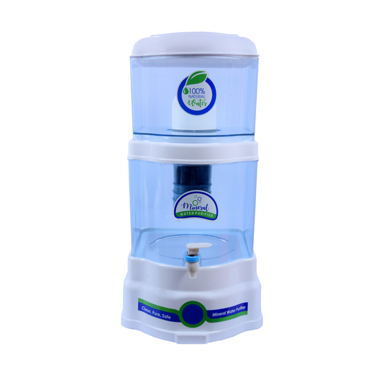 RiverSoft PS-CDM-20 PureStream Gravity Water Purifier 5 Stages | Ceramic and Mineral Balls | Non-Electric and Chemical Free | Counter Top (Transparent, 20L, ABS, Pack of 1)