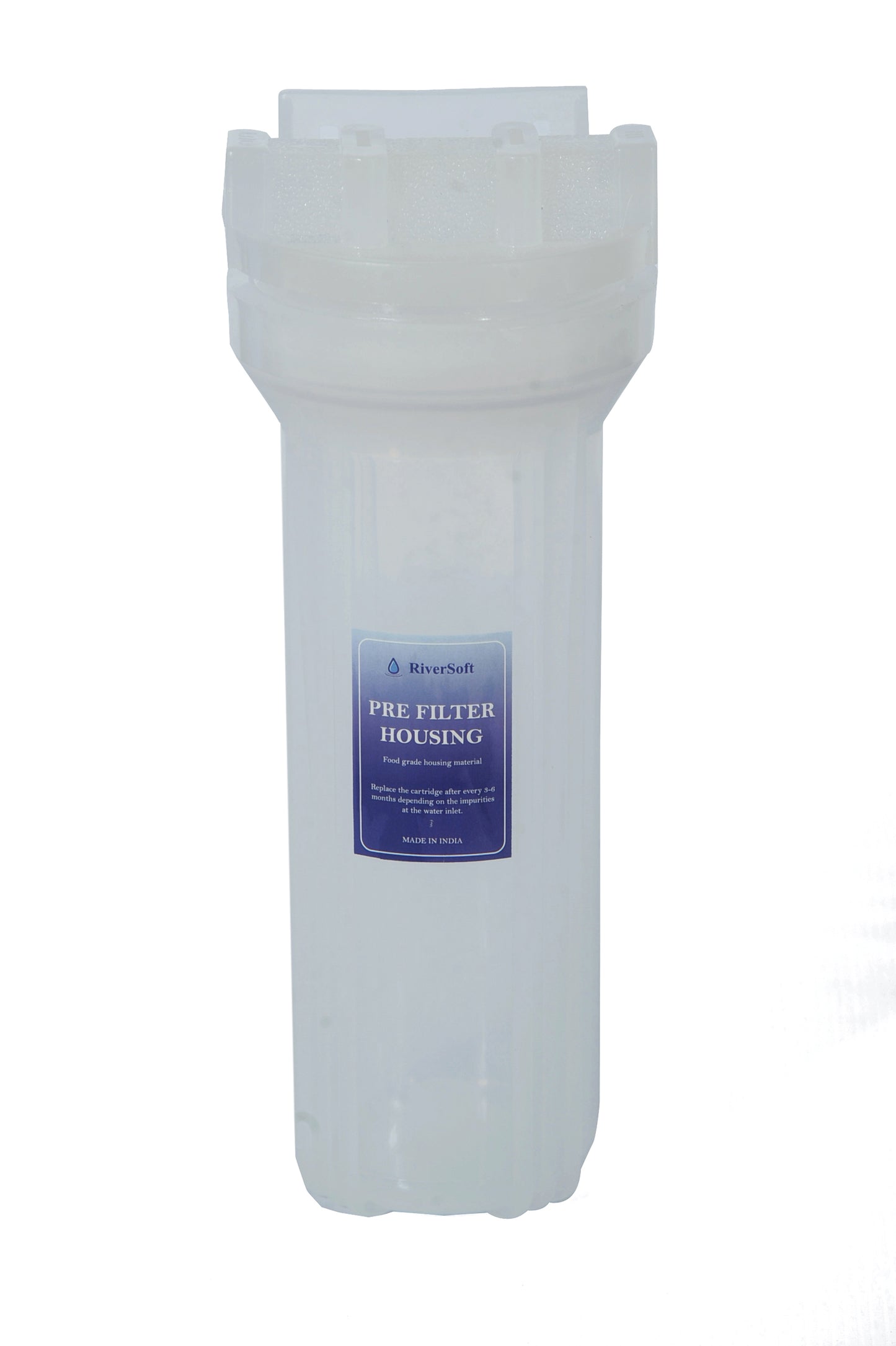 PreRO-10-STR Prefilter semi transparent housing | With Yarn wound cartridge | Fits in all purifiers | All accesories included