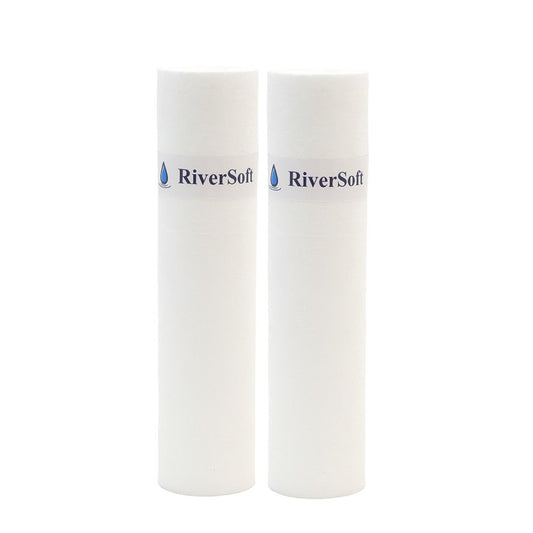 RiverSoft SP-10-2 RO Prefilter Spun Cartridge 5 Micron For Removing Sediments | Suitable For 10 Inch Prefilter Housing (Pack of 2, white, 10 inch, PP, 5 Micron)