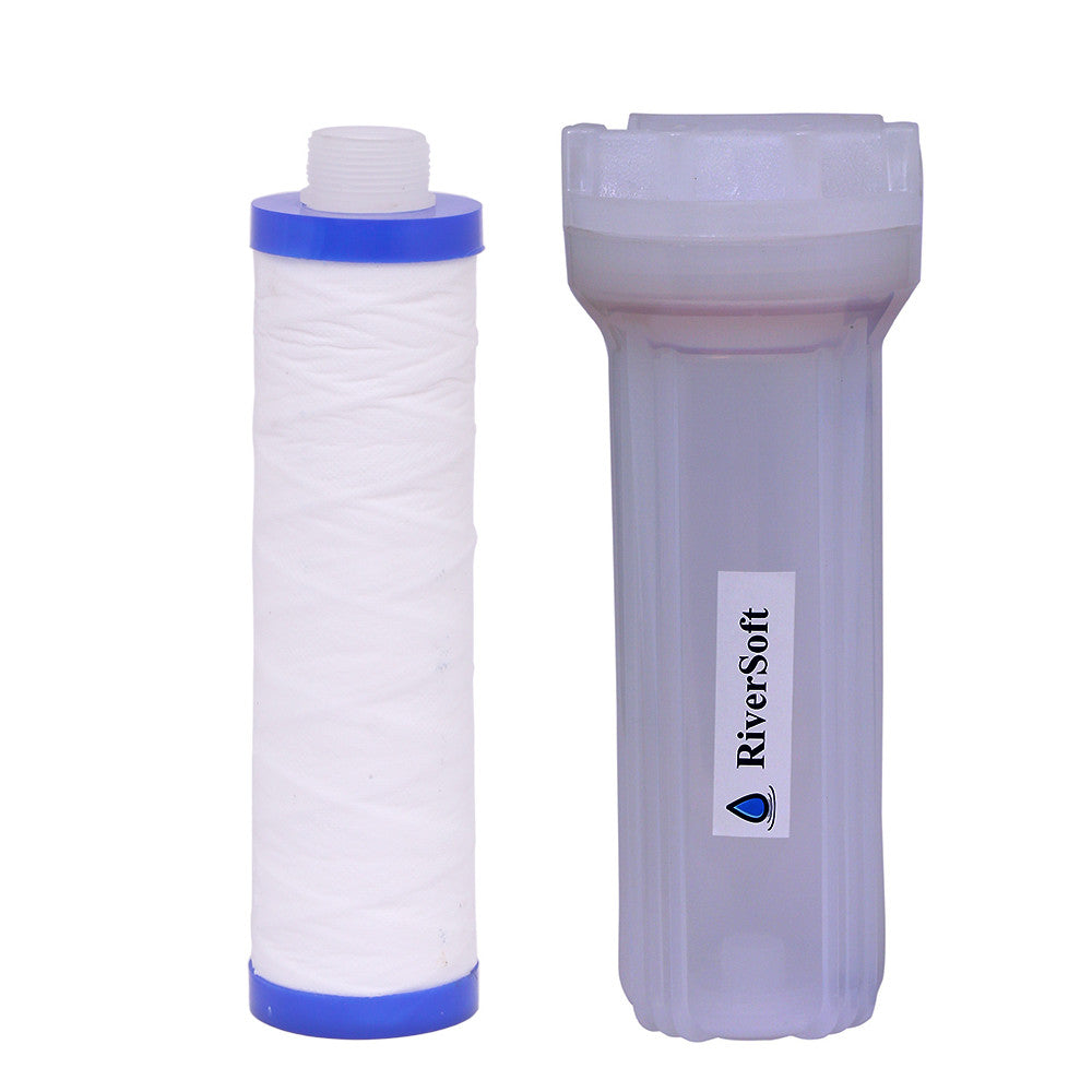 PreRO-10-STR Prefilter semi transparent housing | With MLT cartridge | Fits in all purifiers | All accesories included