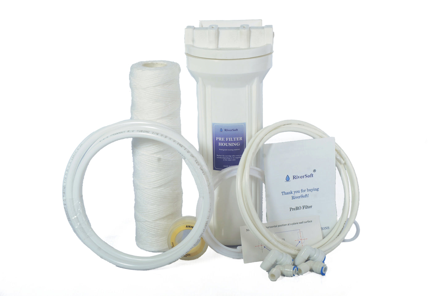PreRO-YWC Prefilter with yarn wound cartridge | All installation accessories included | Fits in all purifiers