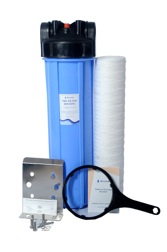 AYWC-20 Mainline sediment filter | 20 inch housing with yarn wound cartridge | 5 micron | 1 inch inlet outlet