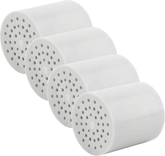 RIVERSOFT SFC-10 Advanced Shower Filter and tap Filter Cartridge with 10 Stage for Hard Water, Cartridge only (White, PP, Pack of 4)