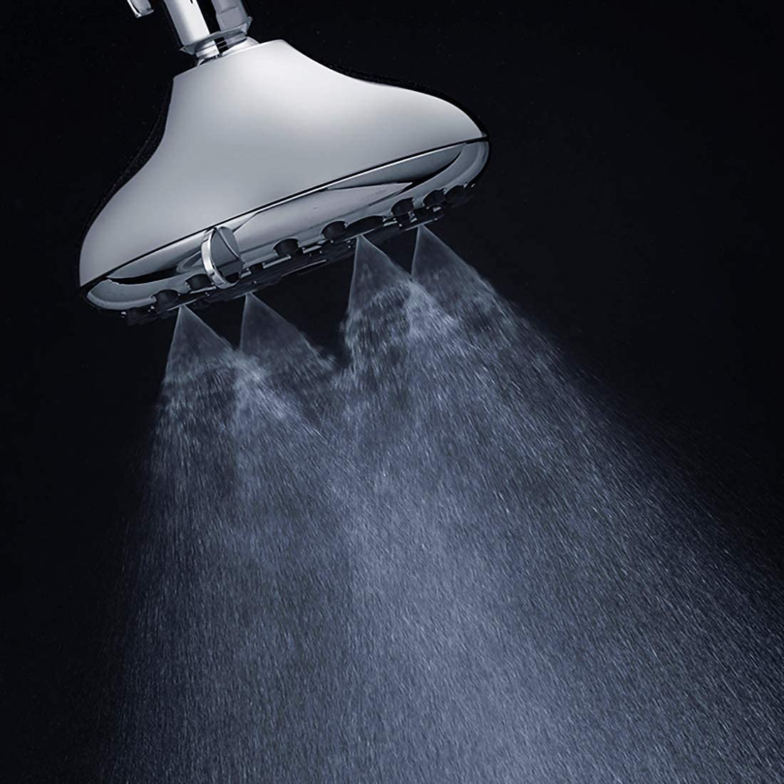 MS-5D135 Overhead shower with 6 function spray settings without arm