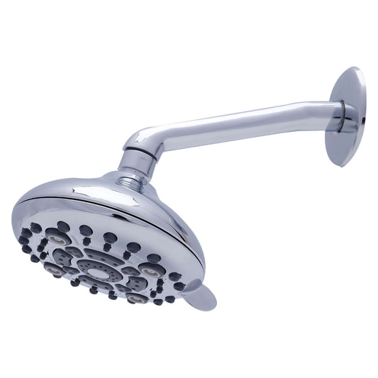 MS-5D135-SA-001 Overhead mist shower with 6 function spray settings with shower arm and flange