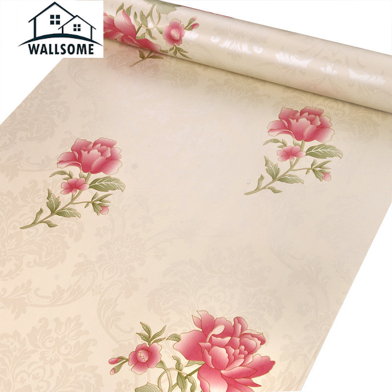 Wallsome WL-101-A Rose Blossom Self Adhesive Wallpaper for Living Room | Bedroom | Sofa Background (45 x 500 cm)