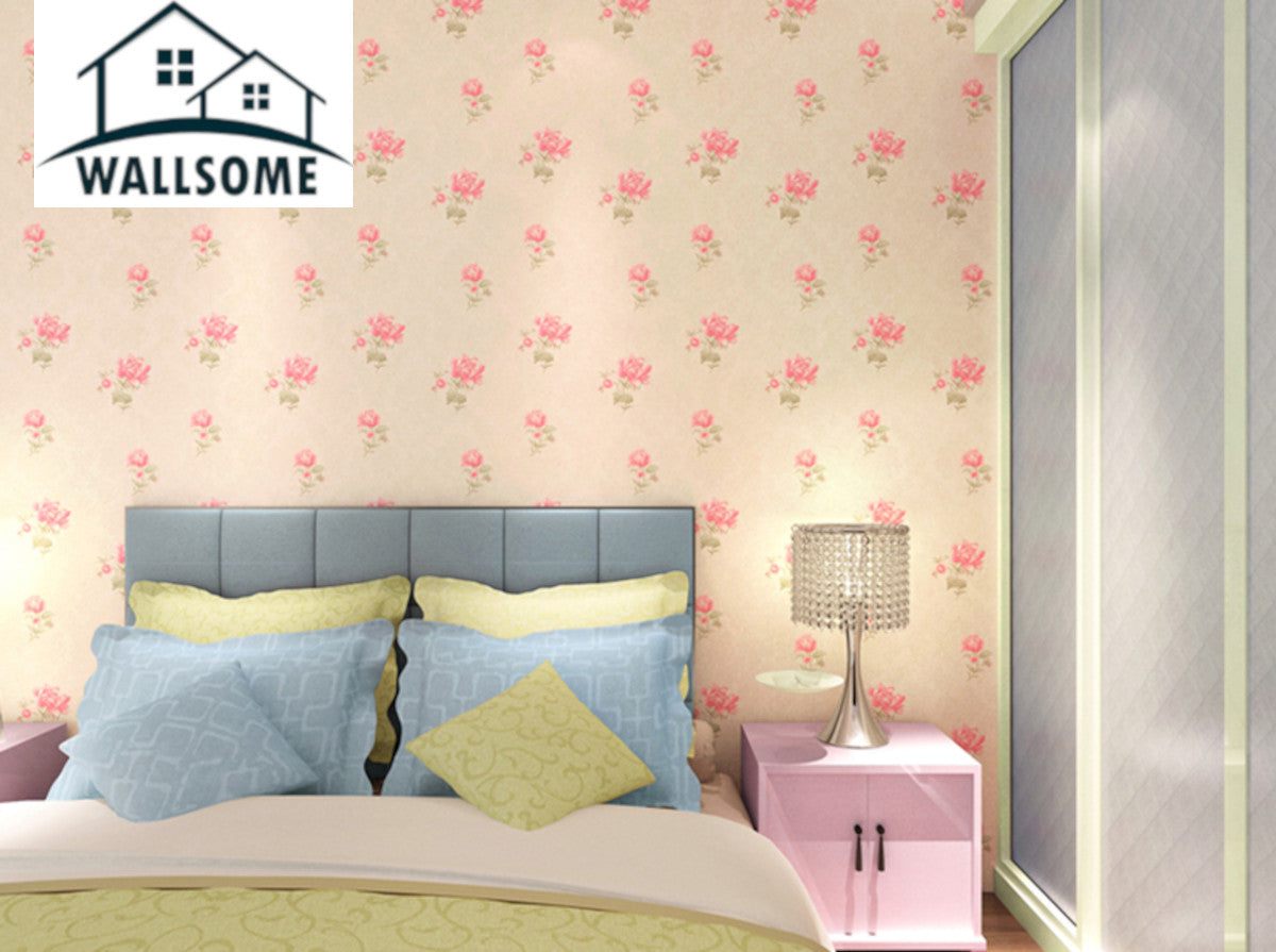 Wallsome WL-101-A Rose Blossom Self Adhesive Wallpaper for Living Room | Bedroom | Sofa Background (45 x 500 cm)