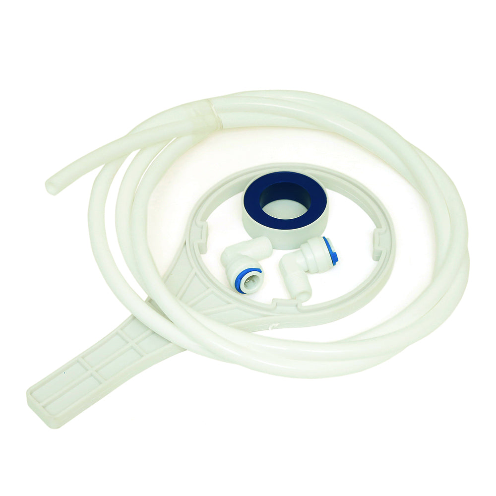 RiverSoft PreRO-10 RO prefilter housing assembly | Compatible with KENT RO Water Purifier (3/8 inch / 10mm connection, White, PP)
