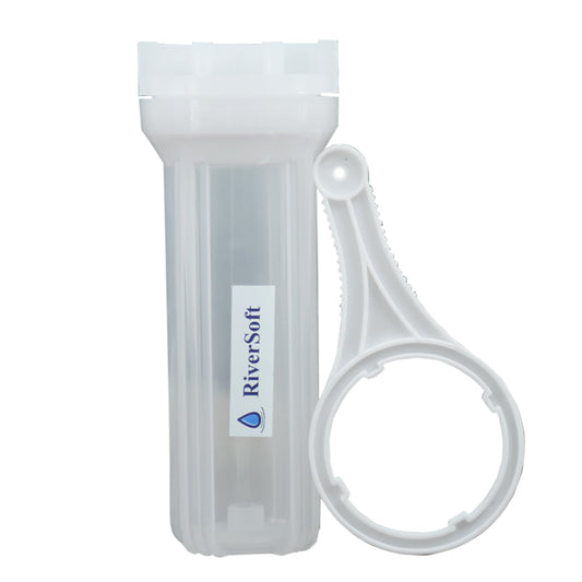 PreRO-IN-STR Prefilter semi-transparent housing with inbuilt mounting clamp | Housing only