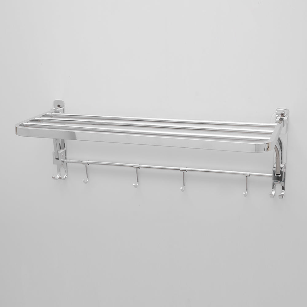 TR-D24 Luxury Stainless Steel Dual Folding Towel Rack for Bathroom (24 inch)