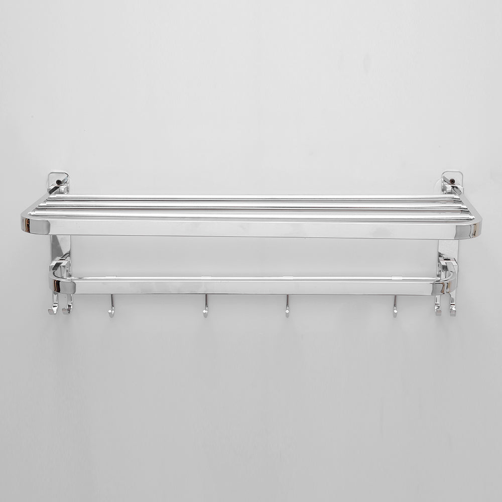 TR-D24 Luxury Stainless Steel Dual Folding Towel Rack for Bathroom (24 inch)