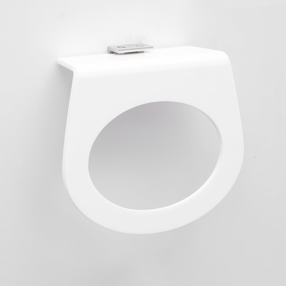 SAMANEA AC-NR-7 Acrylic Capsule Napkin Ring for Bathroom (7 inch, Acrylic, White)