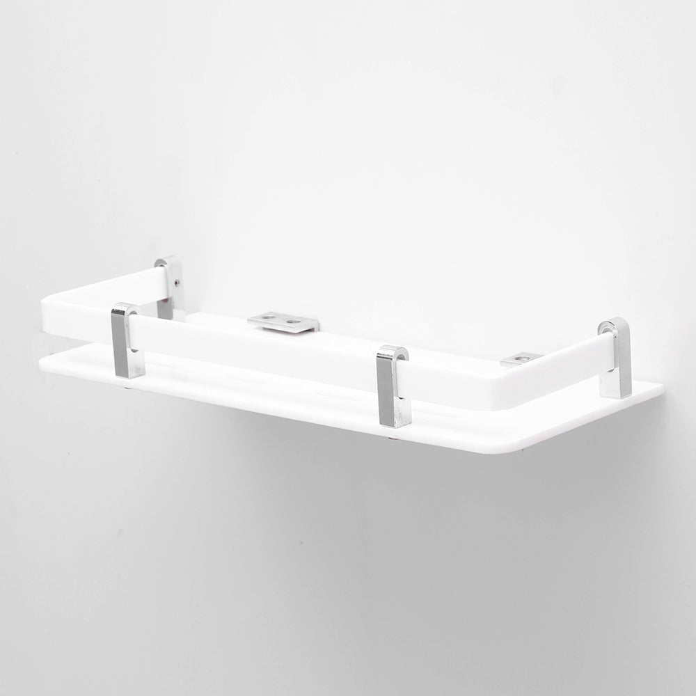 SAMANEA AC-SH-12 Multipurpose Acrylic Bathroom Shelf(12x5 inch, Acrylic, White)