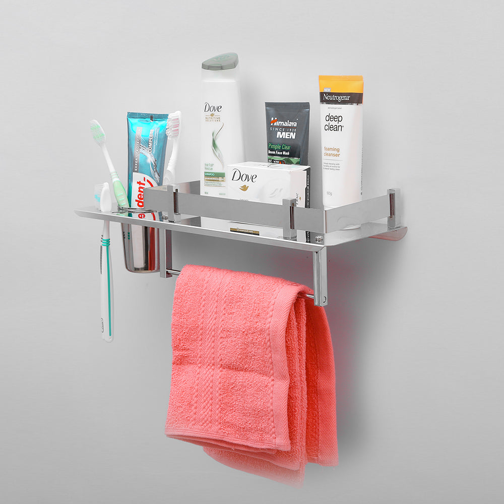 Tumbler Holder 3 in 1 Multipurpose Shelf | Stainless Steel | 15x5 inch