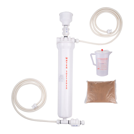 IonXtreme INX-3000 by RiverSoft | Ion Exchange Water Softener for individual bathroom (Resin 3 litres, White, PP)