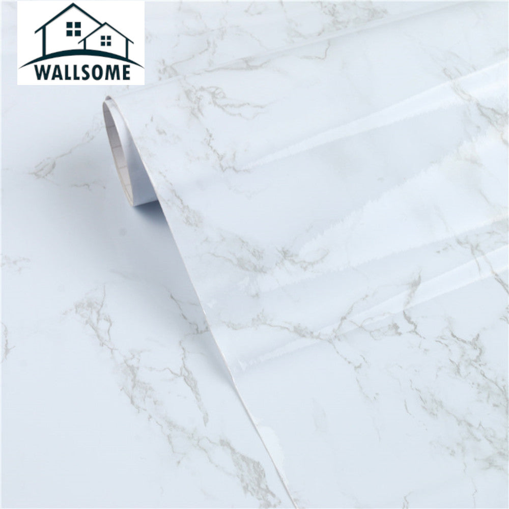 Wallsome MT-60 Marble-Top Self Adhesive Wallpaper for Cabinets | Kitchen | Bathroom (60 x 200 cm)