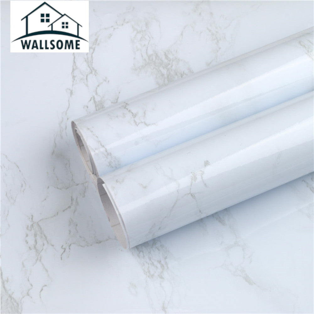 Wallsome MT-60 Marble-Top Self Adhesive Wallpaper for Cabinets | Kitchen | Bathroom (60 x 200 cm)