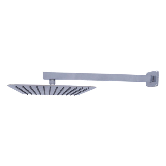 RS100-18SA Rain Shower head 10x10 inch with 10 inch Shower arm and flange