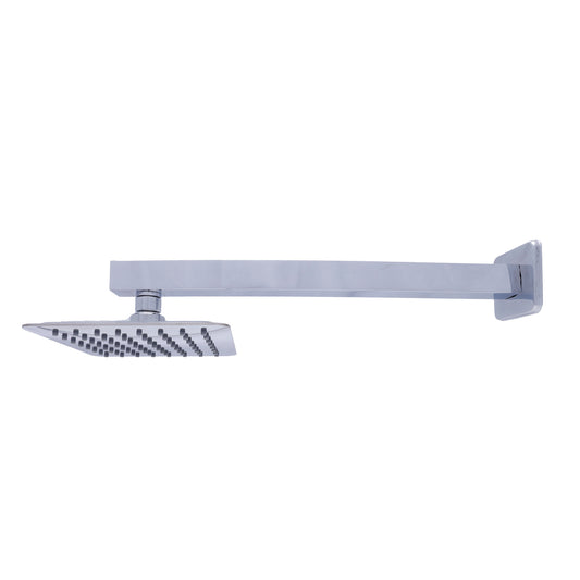 RS66-15SA Rain Shower head 6x6 with 15 inch Shower arm and flange