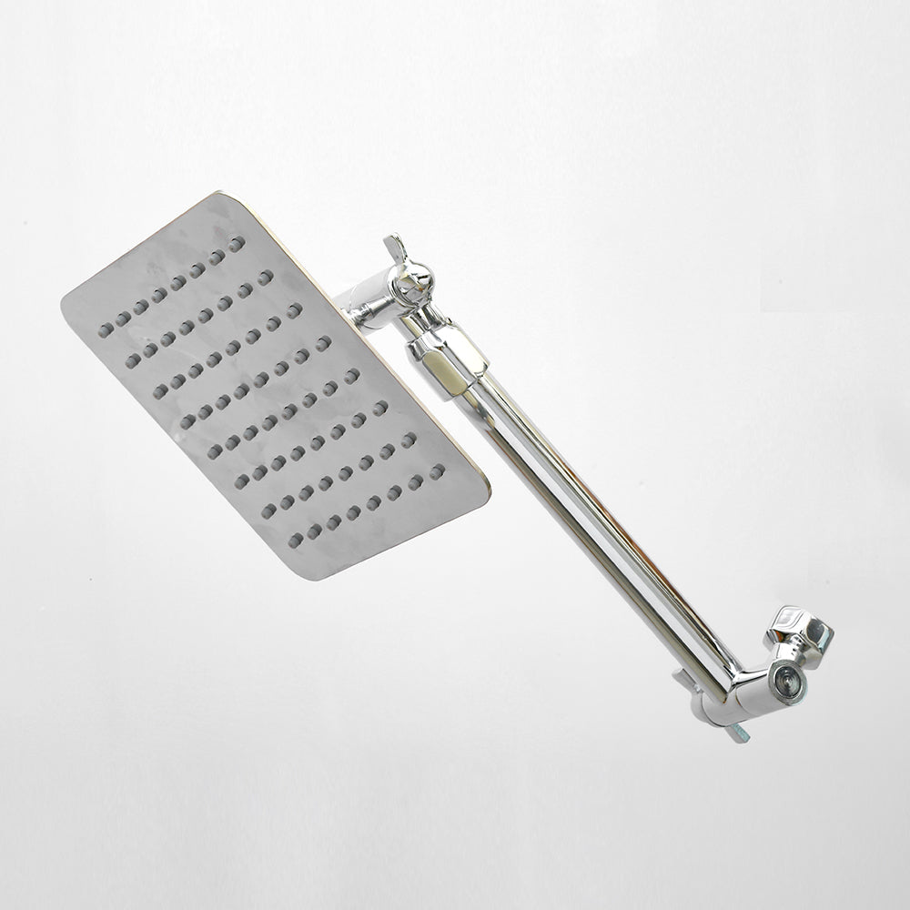 SAMANEA RS66-FL-SA 6 inch x 6 inch rain shower with innovative adjustable shower arm ( ABS, Chrome, Brass, Pack of 1)