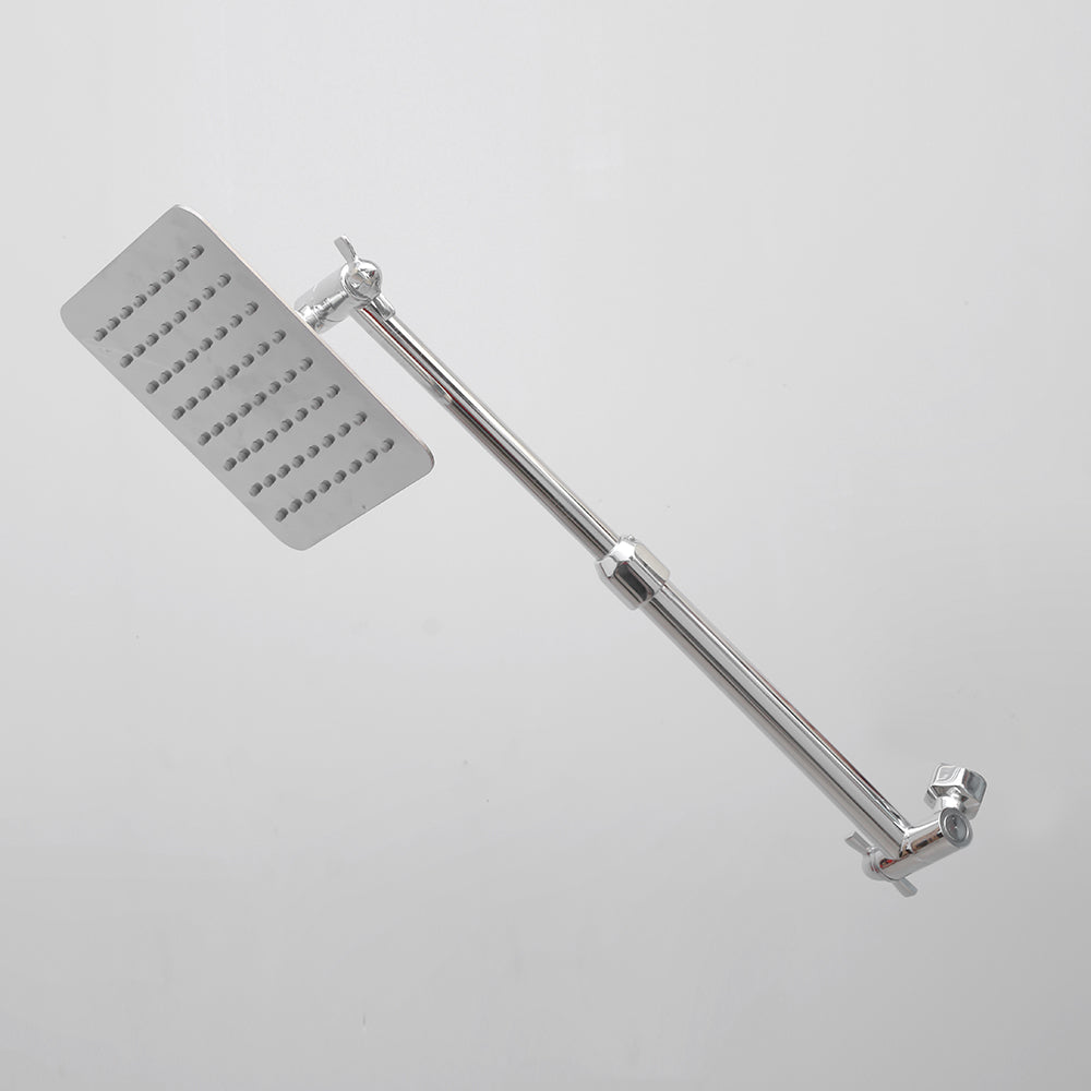 SAMANEA RS66-FL-SA 6 inch x 6 inch rain shower with innovative adjustable shower arm ( ABS, Chrome, Brass, Pack of 1)