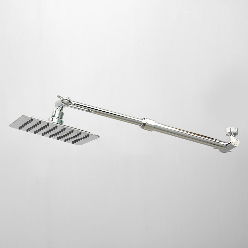 SAMANEA RS66-FL-SA 6 inch x 6 inch rain shower with innovative adjustable shower arm ( ABS, Chrome, Brass, Pack of 1)