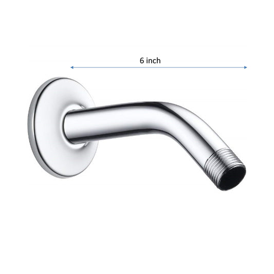 SA-001 Shower arm with flange | Brass, 6 inch