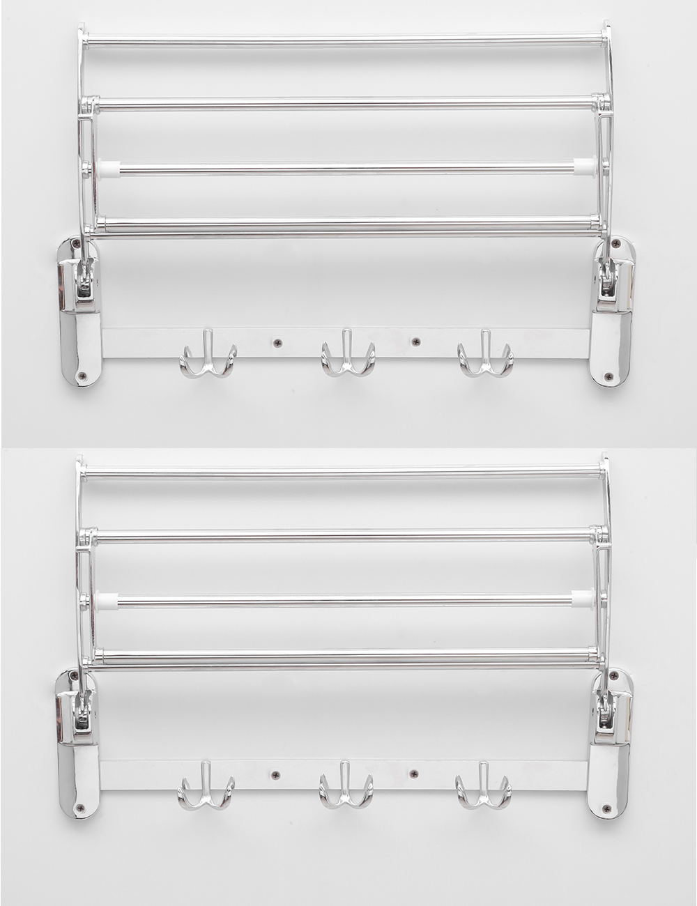 Folding Towel Rack Stainless steel | Towel Stand | Hanger (18 inch, Pack of 2)