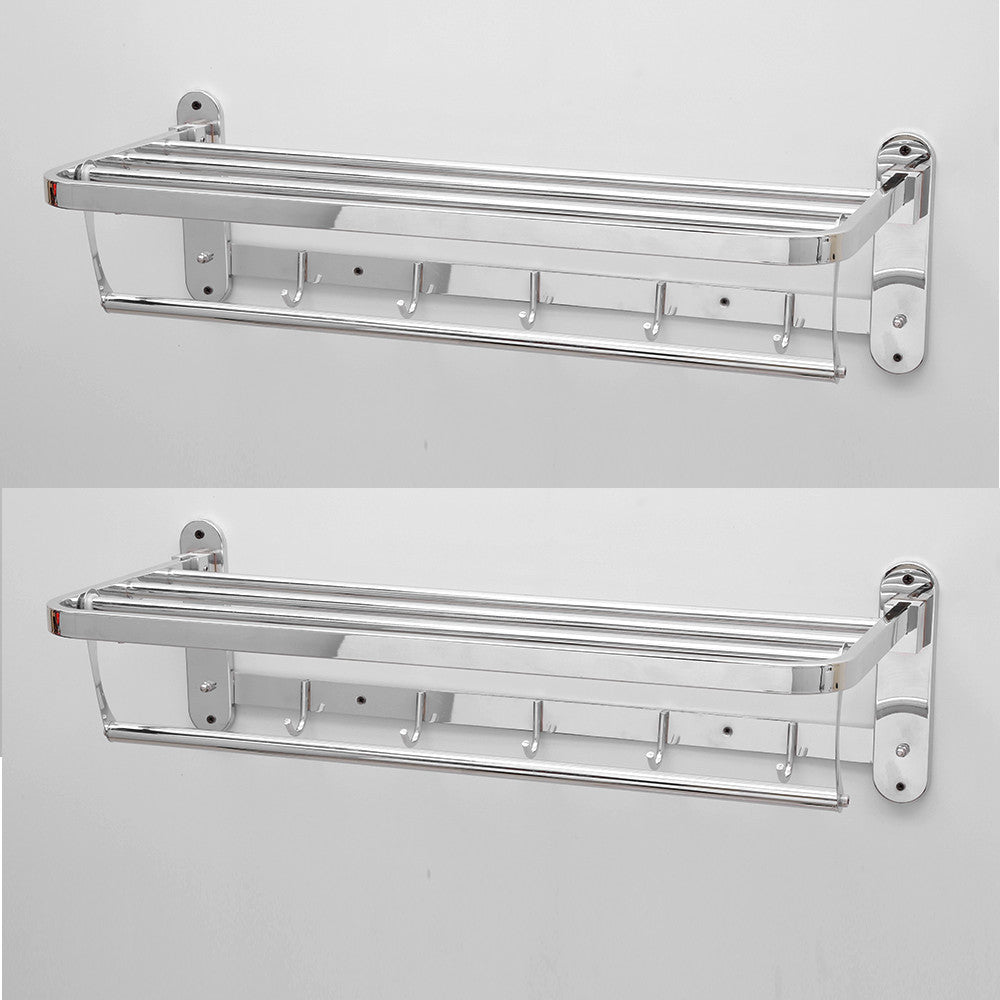 Folding Towel Rack Stainless steel for bathroom (24 inch, Pack of 2)