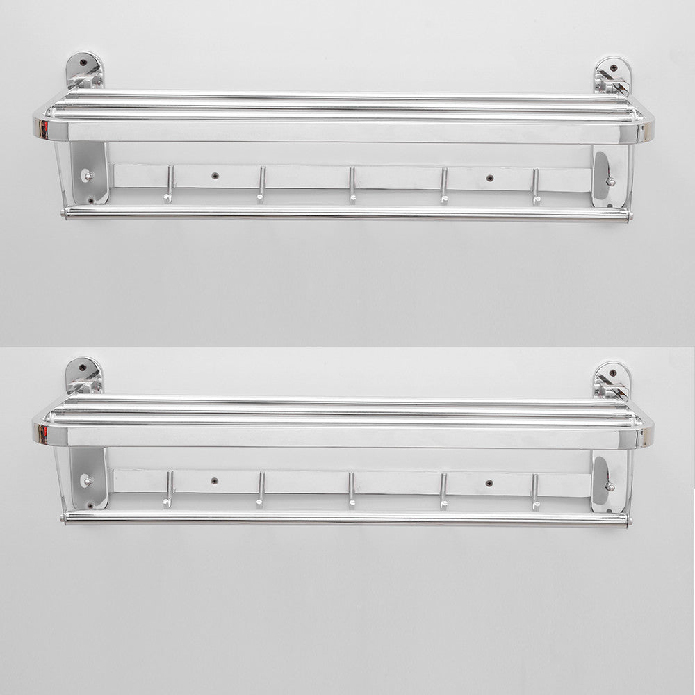 Folding Towel Rack Stainless steel for bathroom (24 inch, Pack of 2)