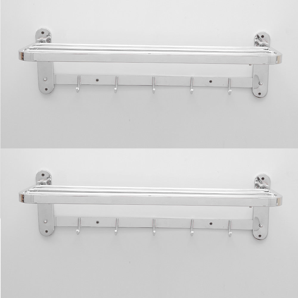 Folding Towel Rack Stainless steel for bathroom (24 inch, Pack of 2)