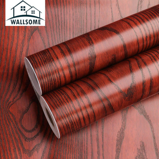 Wallsome TW-60 Teak Self Adhesive Wallpaper for Furniture | Kitchen Counter | Bedroom (60 x 200 cm)