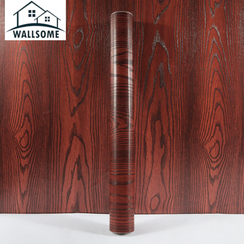 Wallsome TW-60 Teak Self Adhesive Wallpaper for Furniture | Kitchen Counter | Bedroom (60 x 200 cm)
